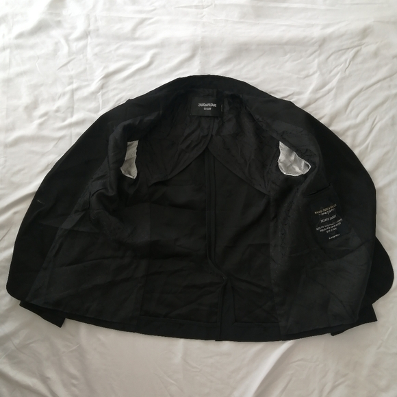 Zadig & Voltaire Victor Star Deluxe Embossed Black Blazer 38 (Medium) - Picture 11 of 17